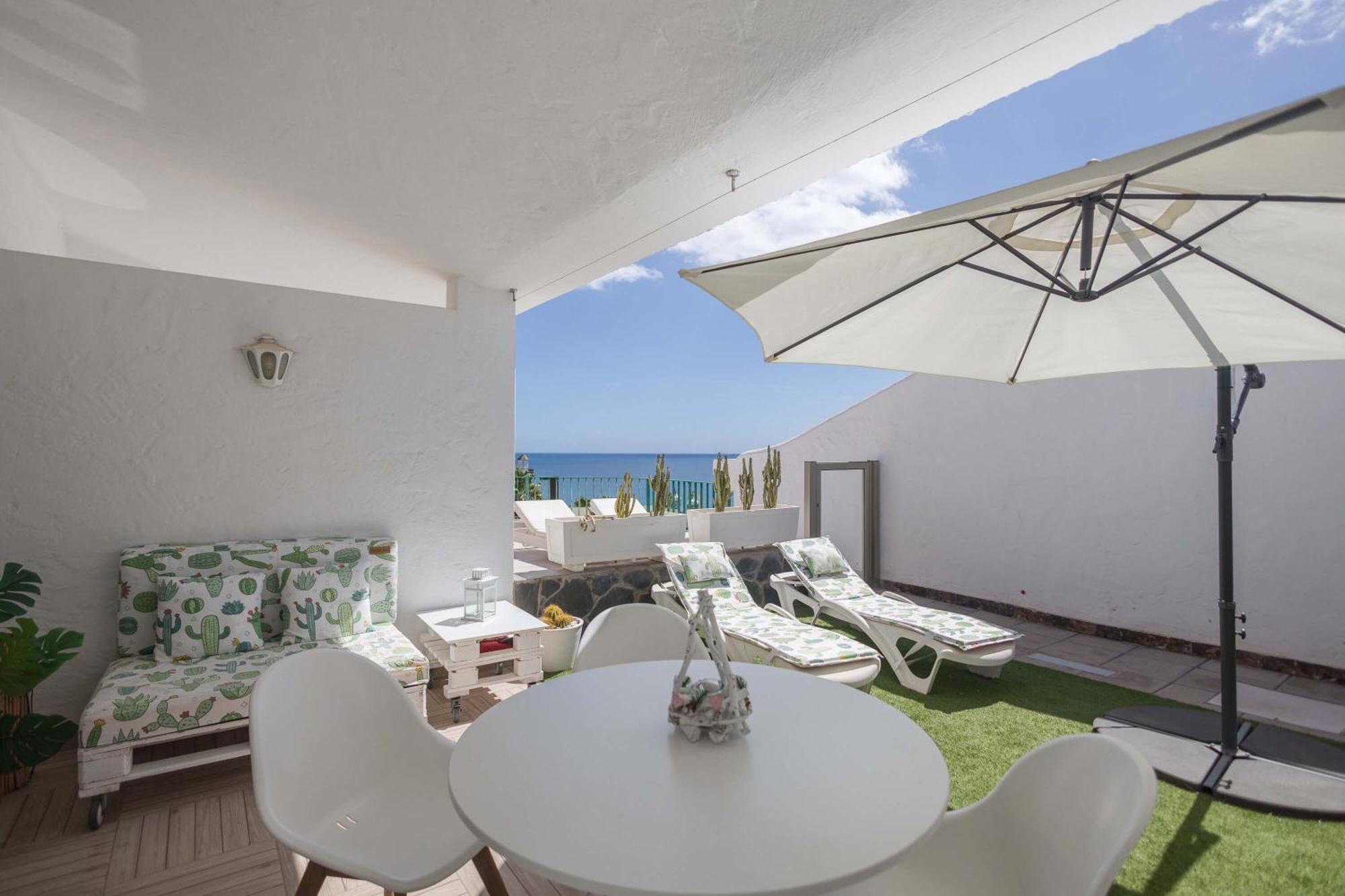 Playa Del Aguila Bungalow Con Terraza Solarium ماسبالوماس المظهر الخارجي الصورة