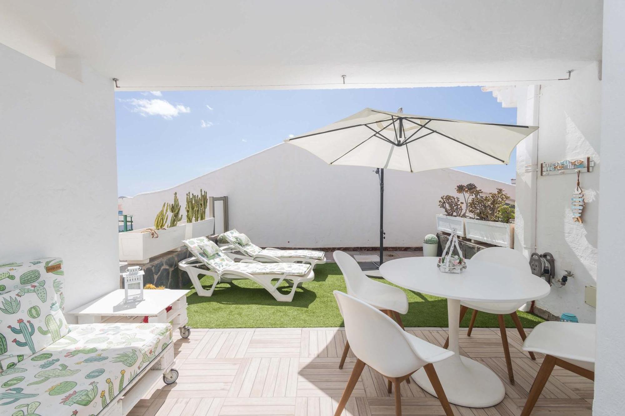 Playa Del Aguila Bungalow Con Terraza Solarium ماسبالوماس المظهر الخارجي الصورة
